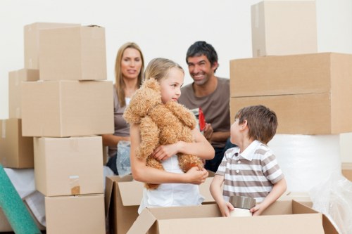 Organized packed items inside short-term storage in Ardleighgreen